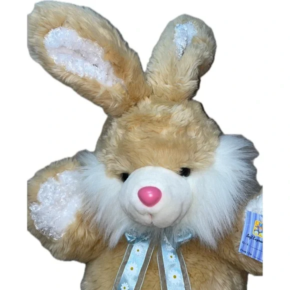 NWT EASTER BUNNY PLUSH TAN 
APROX 24” SITTING TO TOP OF EAR 
APRROX 34” … - Picture 2 of 5